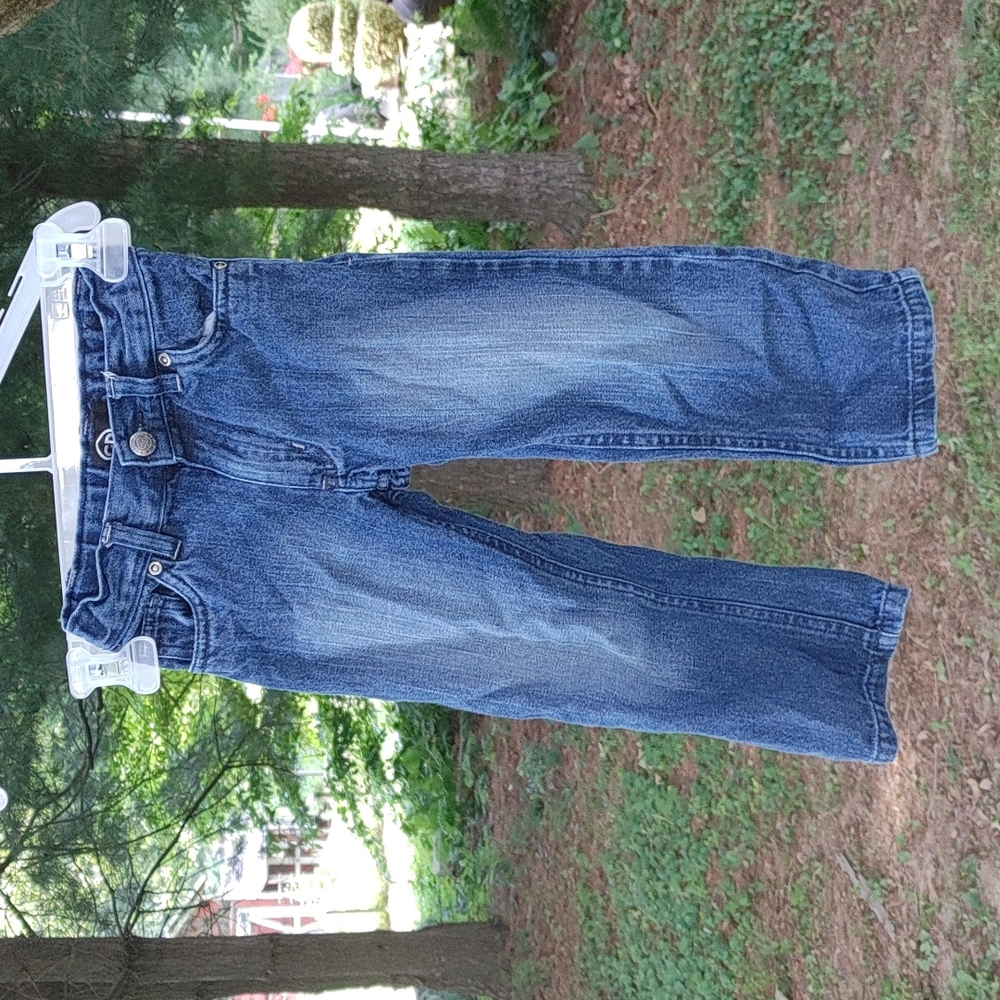 Copper denim jeans